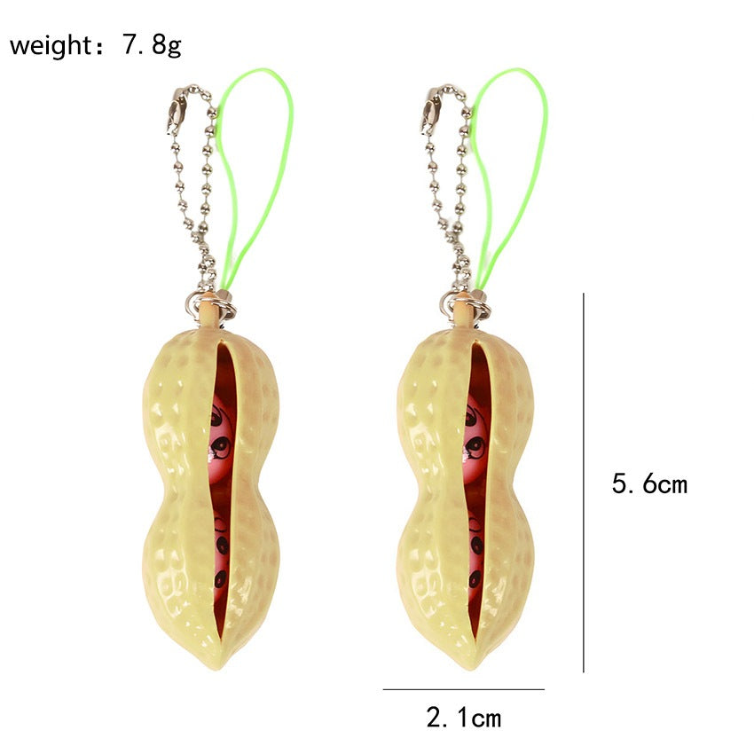 2pcs Fidget Toy Stress Reliever Game Edamame Toys Pop Squeeze Peas Beans Keychain Stress Toys