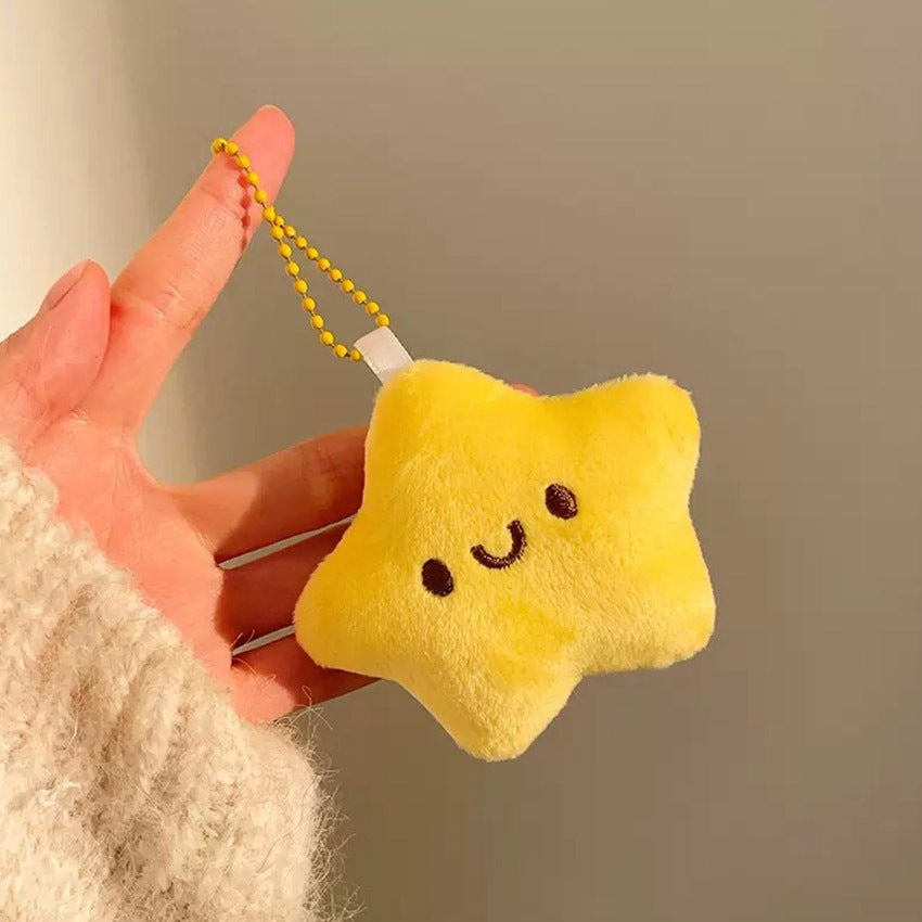 Elegant Smile Star Plush Doll Charm Stress Reliever Fun Toys Keychain Stuff Toys Fashion Gift Pop