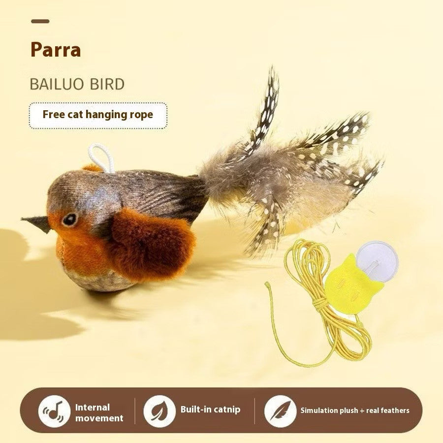 Pop Cat-Teasing Artifact Cat Toy Self-Amusement Cat Dog Toys Simulation Bird Call Toys Pet Supplies