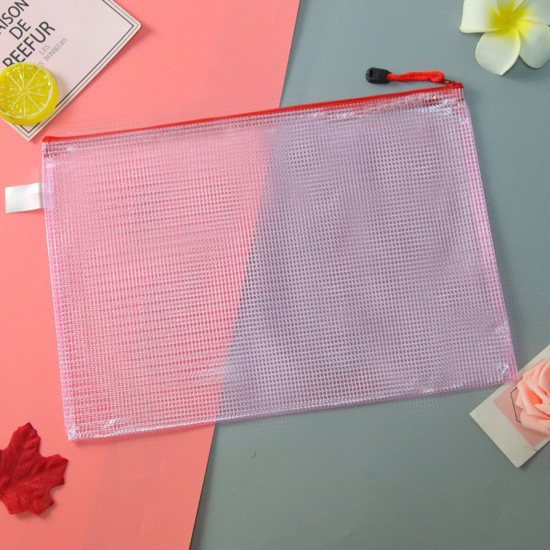A4 Plastic PVC Envelopes Zipper Bag File Storage Pouch Envelope Document Bag Waterproof Organizer