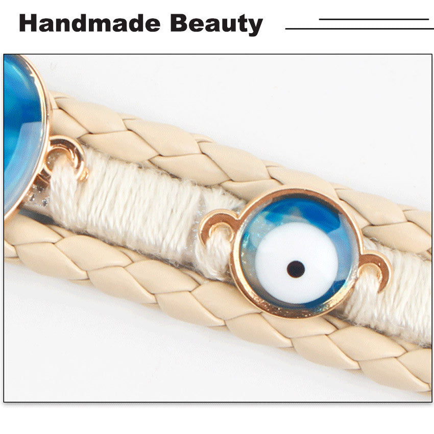 Evil Eye Bracelet For Woman Couple Bracelet Braided Fashion Jewelry Accessories Link Christmas Gift