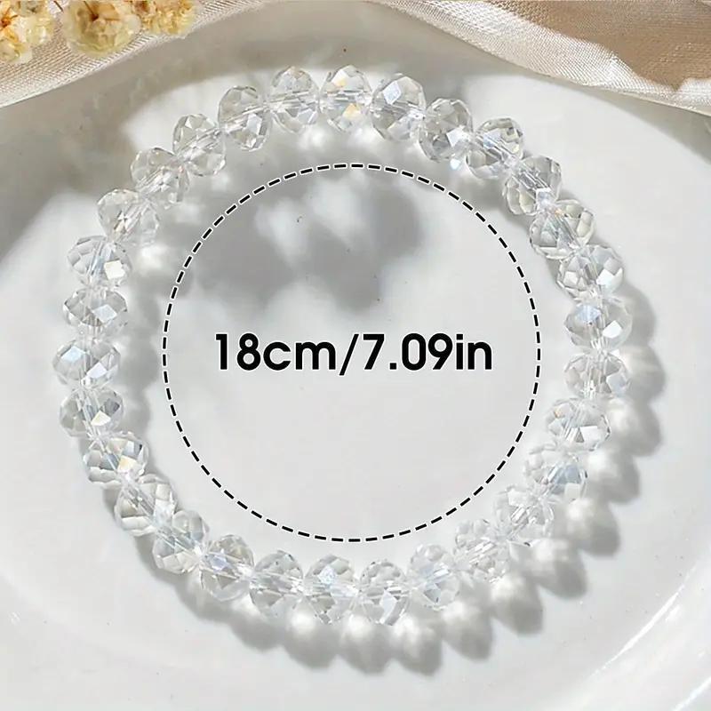 64 Facet Crystal Glass Bead Bracelet For woman Lucky Charm Christmas Gift Fashion Jewelry Accessory