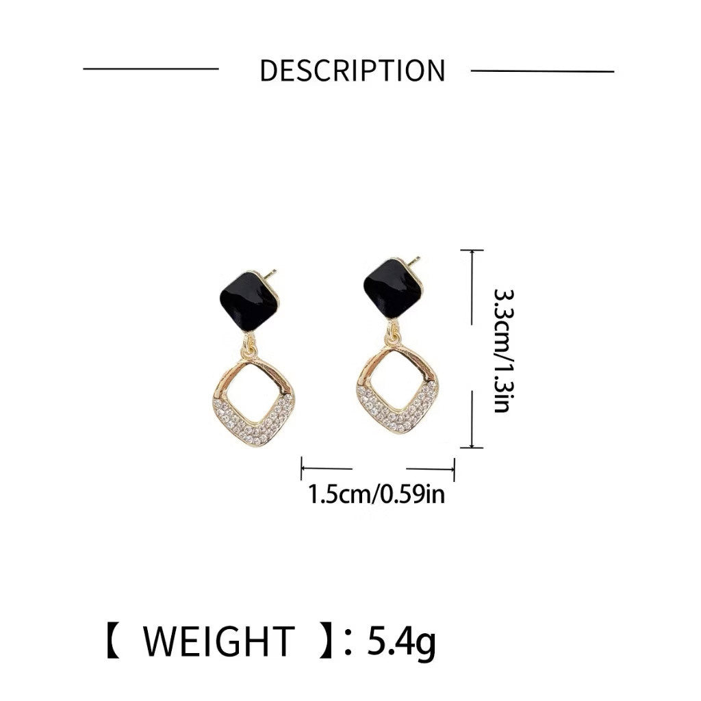 Elegant geometric Drop Earrings for women silver Earrings Stud Ear Fashion Jewelry Accessories Gift