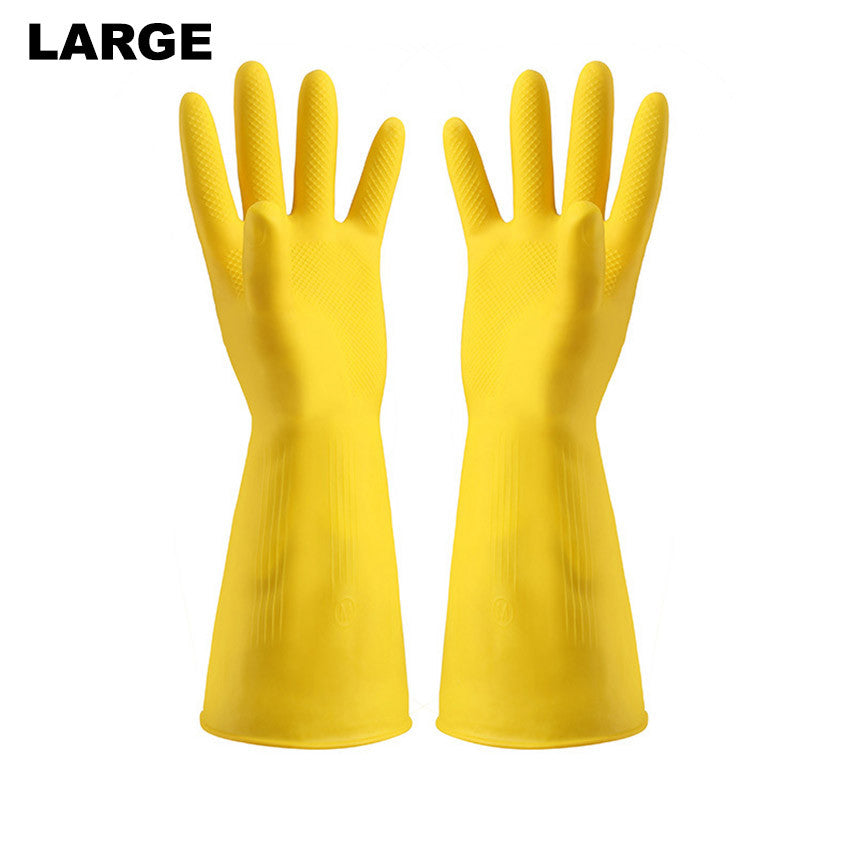 Women's Dishwashing Gloves Yellow Durable Waterproof PVC Kitchen Washing Glove Housework Fashion