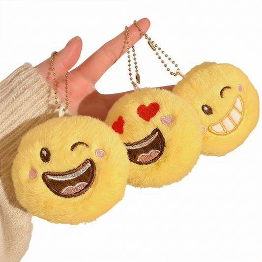 Elegant Smiley Smile Plush Doll Charm Stress Reliever Fun Toys Keychain Stuff Toys Fashion Gift Pop