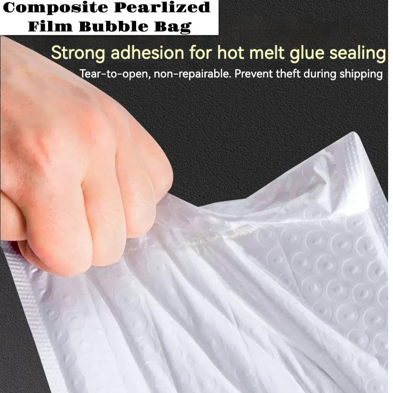 10pcs Self adhesive Bubble Mailer PE White Poly Plastic Padded Envelope Shipping pouch Mailing Pack
