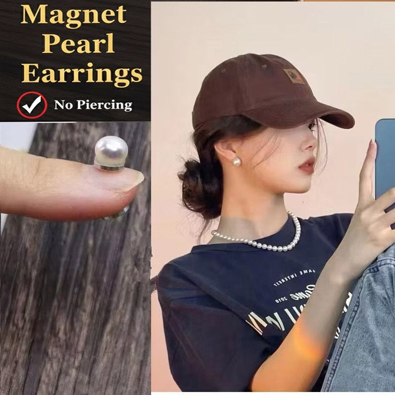 Elegant Magnet Earrings for Women Pearl Earrings Ear Clips FashionJewelry Accessories Christmas Gift