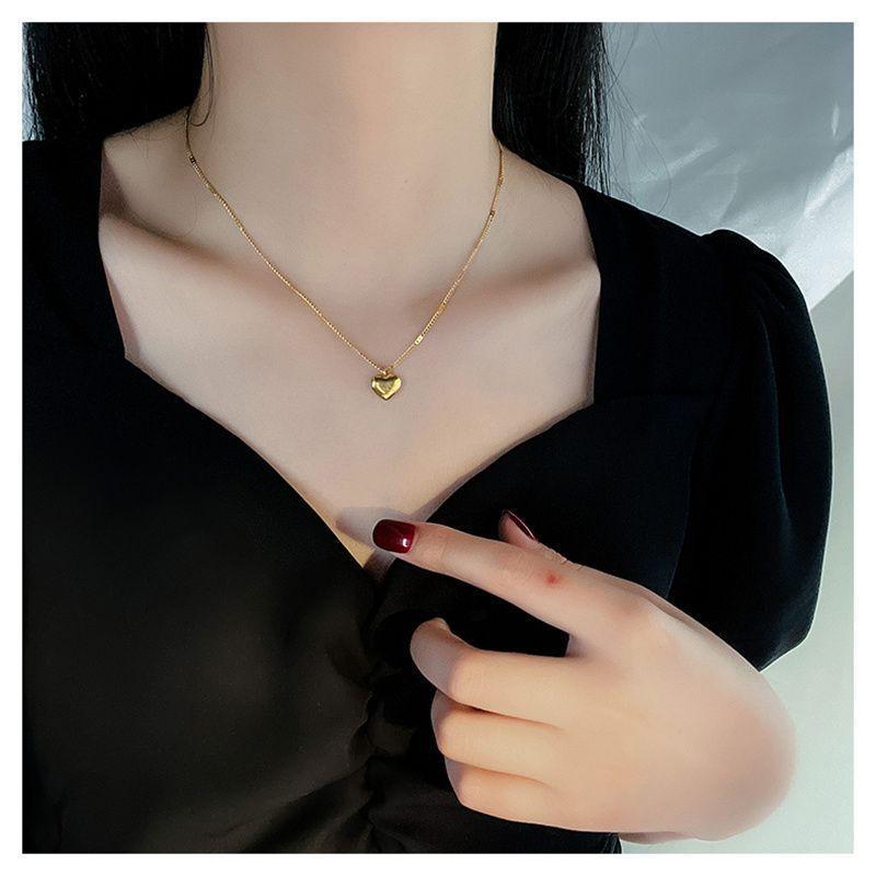 Elegant Gold Style Heart Pendant Pearl Silver Necklace For Women Fashion Jewelry Accessories Gifts