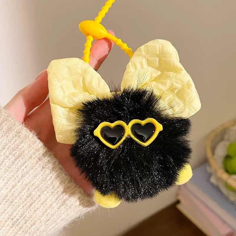 Elegant Coal Ball Plush Doll Charm Stress Reliever Fun Toys Keychain Stuff Toys Fashion Gift Pop