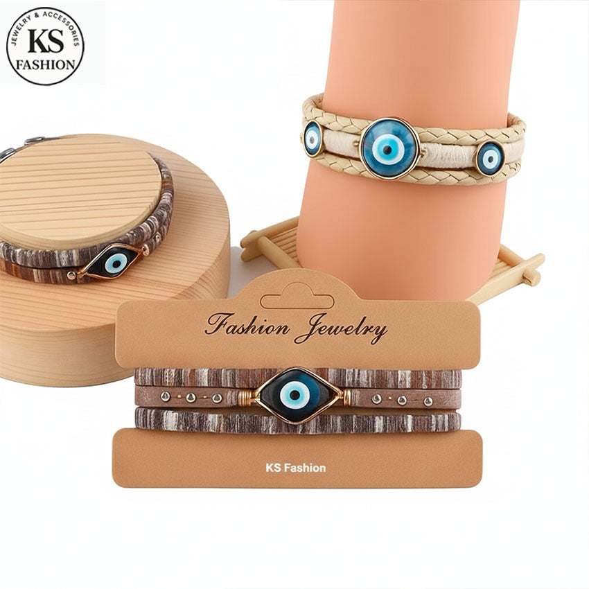 Evil Eye Bracelet For Woman Couple Bracelet Braided Fashion Jewelry Accessories Link Christmas Gift