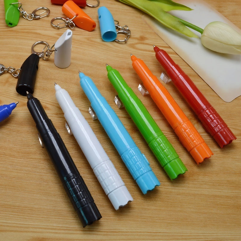 Premium 3 in 1 Emergency Ballpen Whistle Flashlight With Whistle with Flashlight Keychain Ball Pen