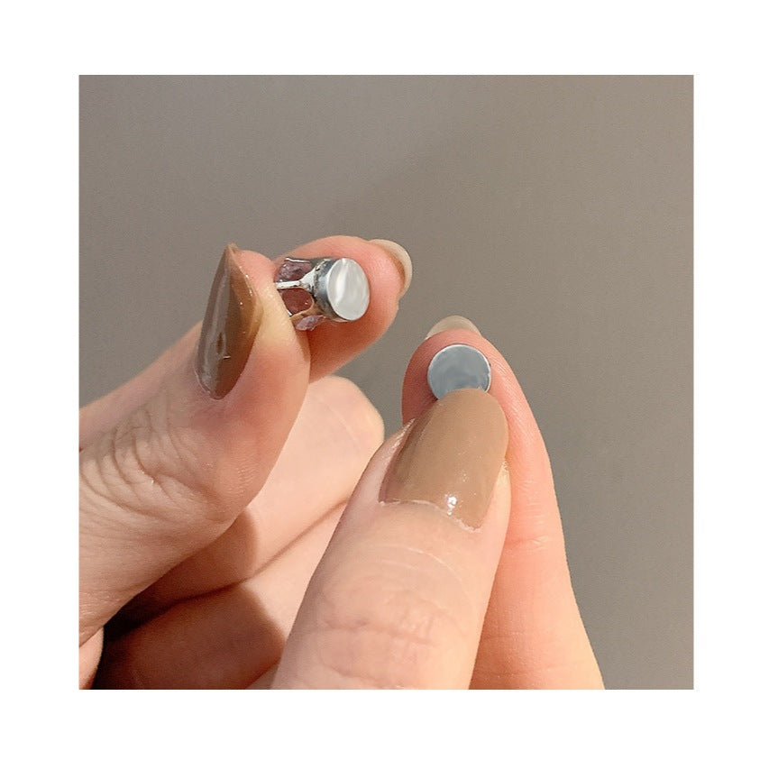 2Pcs No Piercing Magnetic Earrings for Women Diamond Earring Rhinestone FashionJewelry Accessories