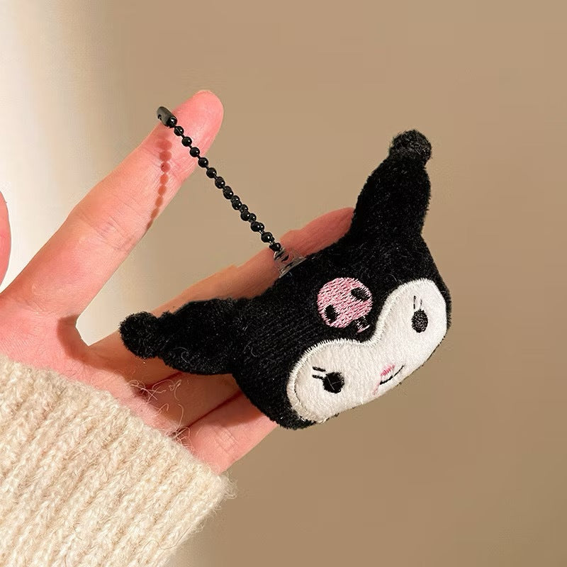 Elegant Sanrio Plush Doll Charm Stress Reliever Fun Toys Keychain Stuff Toys Fashion Gift Pop Kids