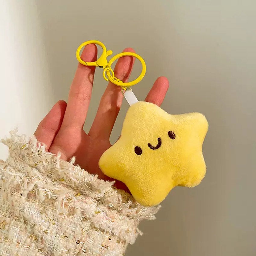 Elegant Smile Star Plush Doll Charm Stress Reliever Fun Toys Keychain Stuff Toys Fashion Gift Pop