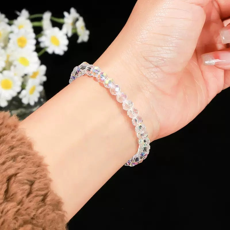 64 Facet Crystal Glass Bead Bracelet For woman Lucky Charm Christmas Gift Fashion Jewelry Accessory