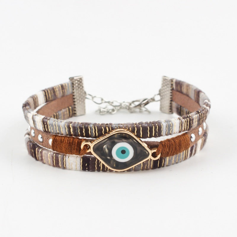 Evil Eye Bracelet For Woman Couple Bracelet Braided Fashion Jewelry Accessories Link Christmas Gift