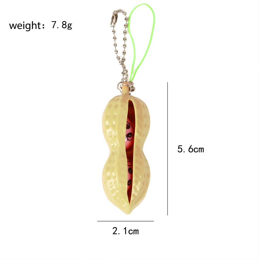 2pcs Fidget Toy Stress Reliever Game Edamame Toys Pop  Squeeze Peas Beans Keychain Stress Toys