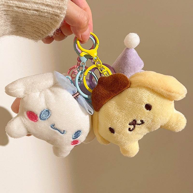 Elegant Sanrio Plush Doll Charm Stress Reliever Fun Toys Keychain Stuff Toys Fashion Gift Pop Kids