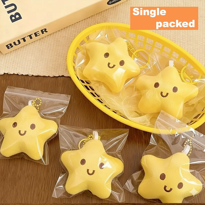 Elegant Smile Star Plush Doll Charm Stress Reliever Fun Toys Keychain Stuff Toys Fashion Gift Pop