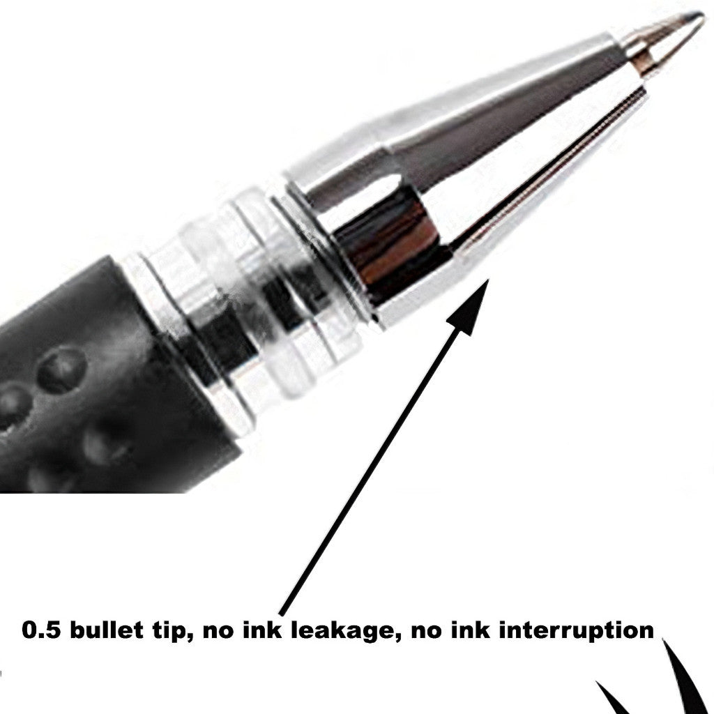 AIAI 0.5mm Smooth Gel Ink Pen Sign Pen Office Ballpen School Ball Pen Black Blue Red 12pcs Per Box