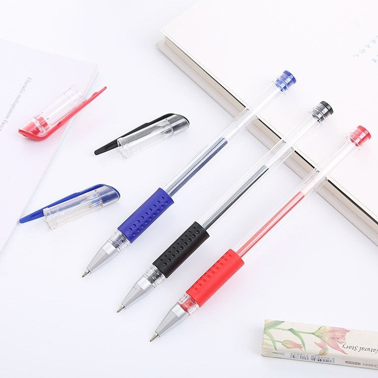 AIAI 0.5mm Smooth Gel Ink Pen Sign Pen Office Ballpen School Ball Pen Black Blue Red 12pcs Per Box