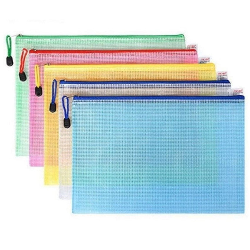 A4 Plastic PVC Envelopes Zipper Bag File Storage Pouch Envelope Document Bag Waterproof Organizer