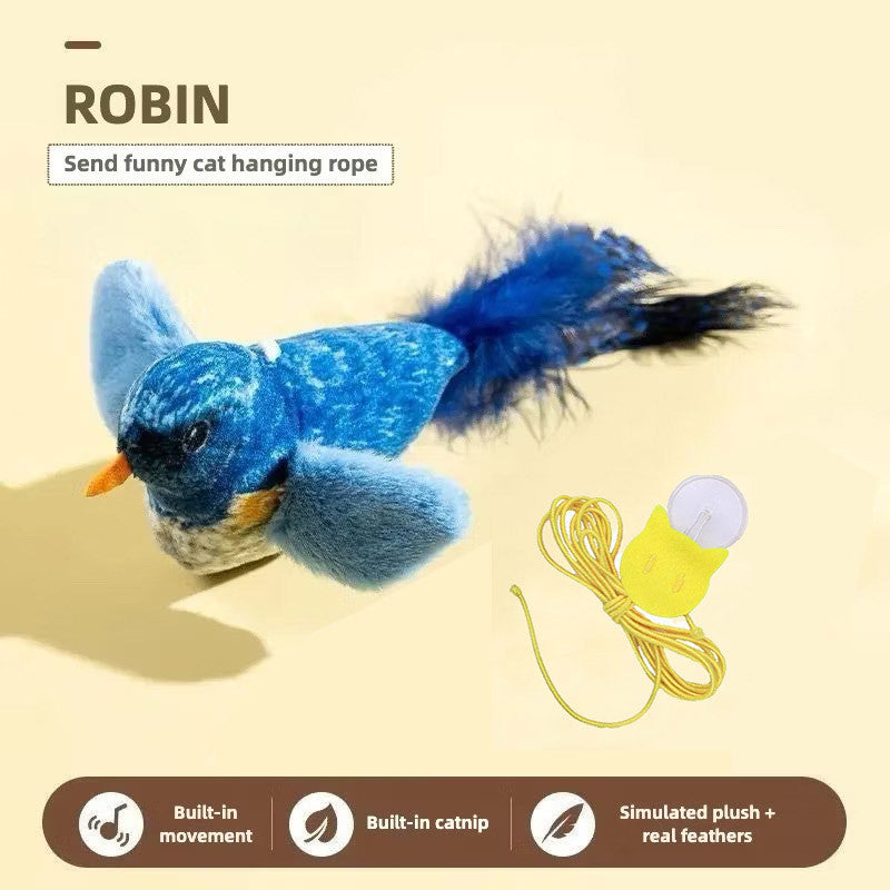 Pop Cat-Teasing Artifact Cat Toy Self-Amusement Cat Dog Toys Simulation Bird Call Toys Pet Supplies