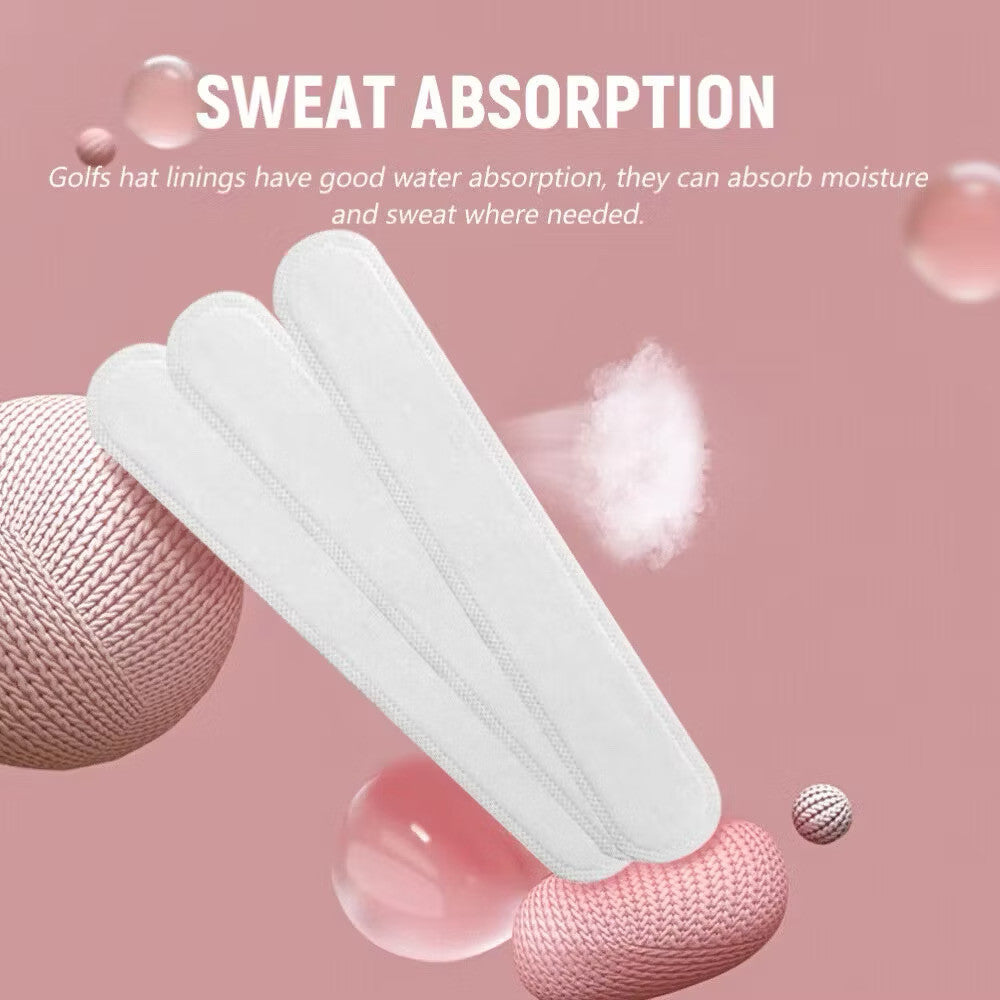 10Pcs Cap Liner Sweat Stickers Absorbent Strip Neck Liner Pads Disposable Hat Cap Anti Sweat Sticker
