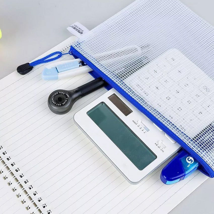 A4 Plastic PVC Envelopes Zipper Bag File Storage Pouch Envelope Document Bag Waterproof Organizer