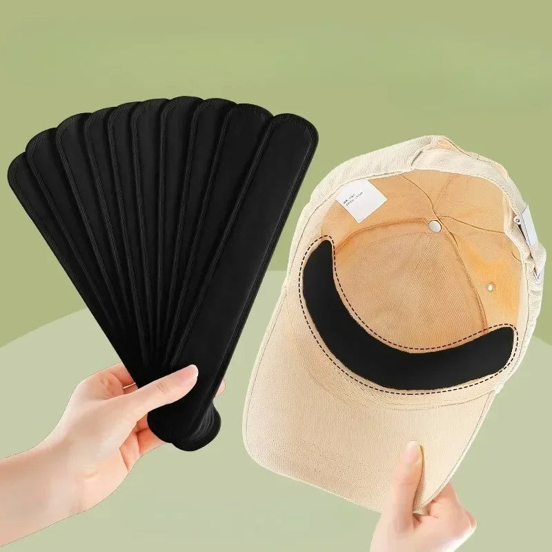 10Pcs Cap Liner Sweat Stickers Absorbent Strip Neck Liner Pads Disposable Hat Cap Anti Sweat Sticker
