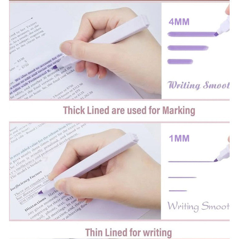 6pcs Morandi highlighter Marker Pens Set for Office School Stationery Supply Students Kids toys Gift