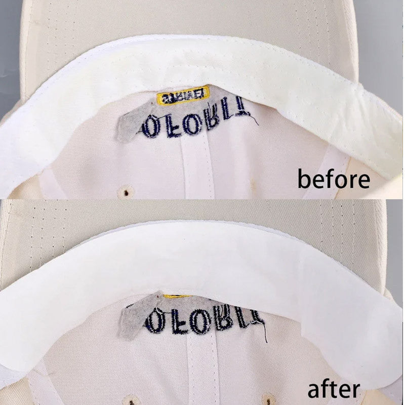 10Pcs Cap Liner Sweat Stickers Absorbent Strip Neck Liner Pads Disposable Hat Cap Anti Sweat Sticker