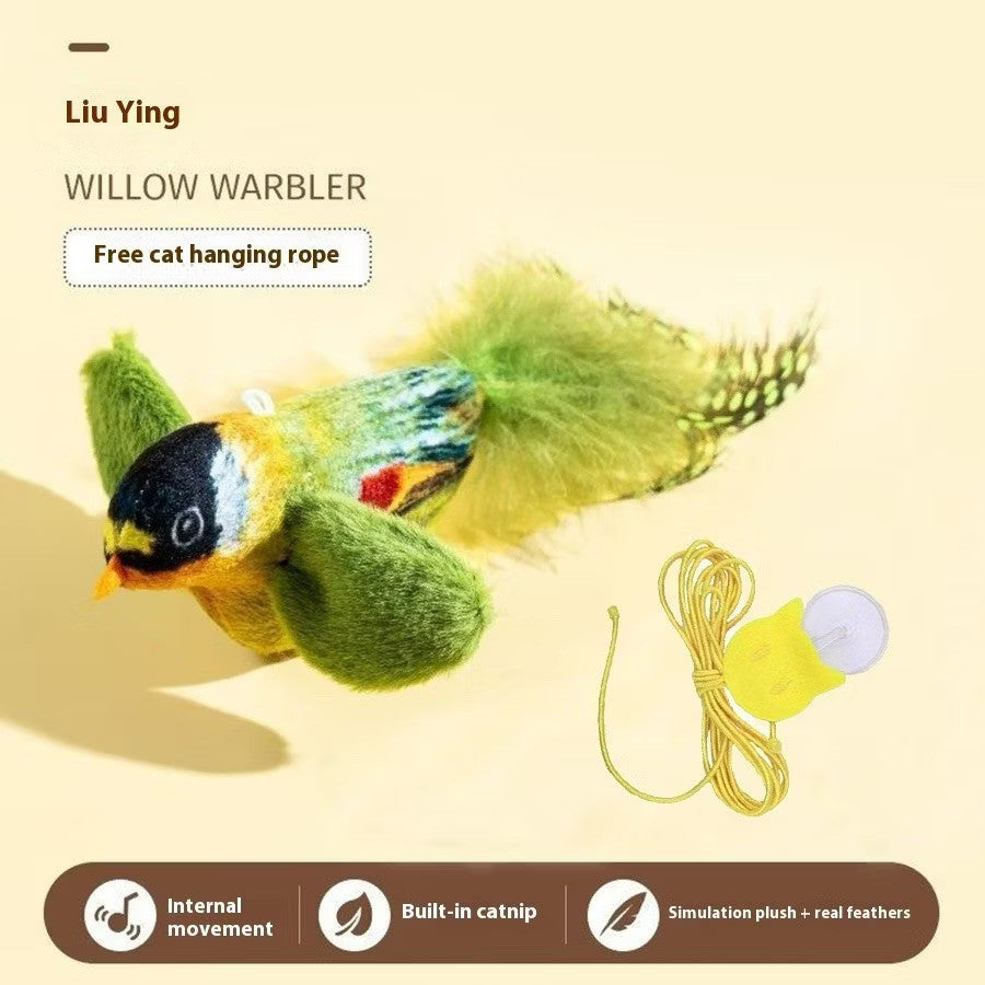 Pop Cat-Teasing Artifact Cat Toy Self-Amusement Cat Dog Toys Simulation Bird Call Toys Pet Supplies