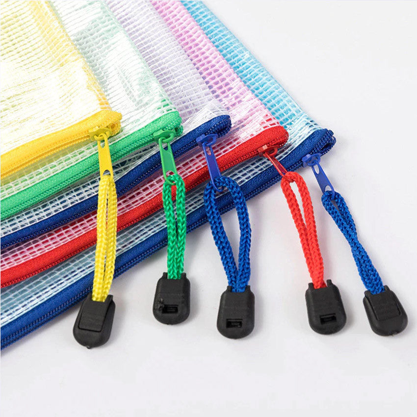 A4 Plastic PVC Envelopes Zipper Bag File Storage Pouch Envelope Document Bag Waterproof Organizer
