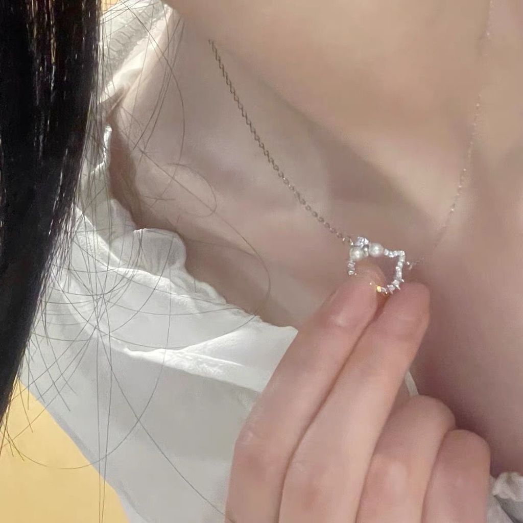 Elegant Stainless Necklace For Women Silver Gold Titanium Kitty Fashion Jewelry  Accessories Gift