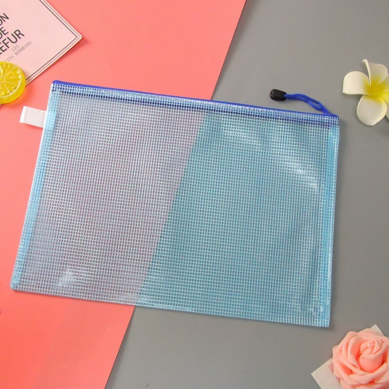 A4 Plastic PVC Envelopes Zipper Bag File Storage Pouch Envelope Document Bag Waterproof Organizer
