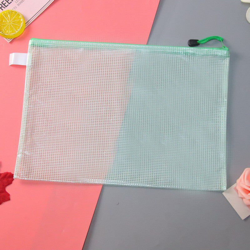 A4 Plastic PVC Envelopes Zipper Bag File Storage Pouch Envelope Document Bag Waterproof Organizer