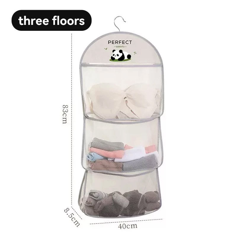Underwear Socks Storage Organizer Hanging Bag Wardrobe Wall Bathroom Dormitory Storage Artifact