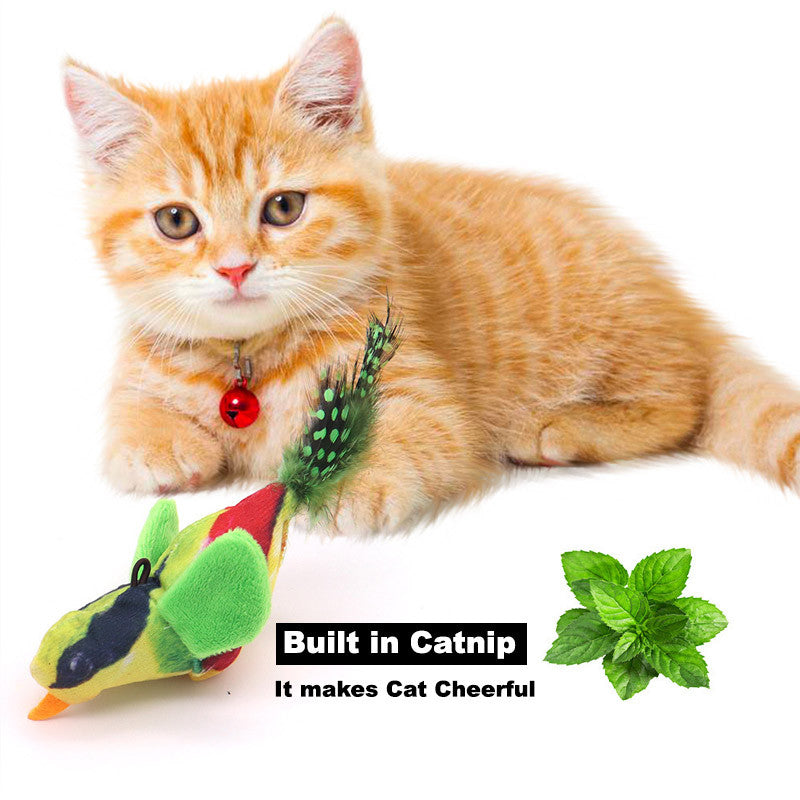 Pop Cat-Teasing Artifact Cat Toy Self-Amusement Cat Dog Toys Simulation Bird Call Toys Pet Supplies
