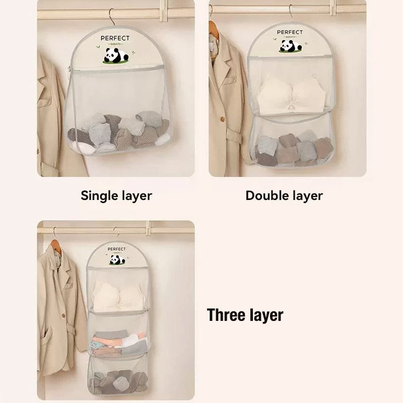 Underwear Socks Storage Organizer Hanging Bag Wardrobe Wall Bathroom Dormitory Storage Artifact