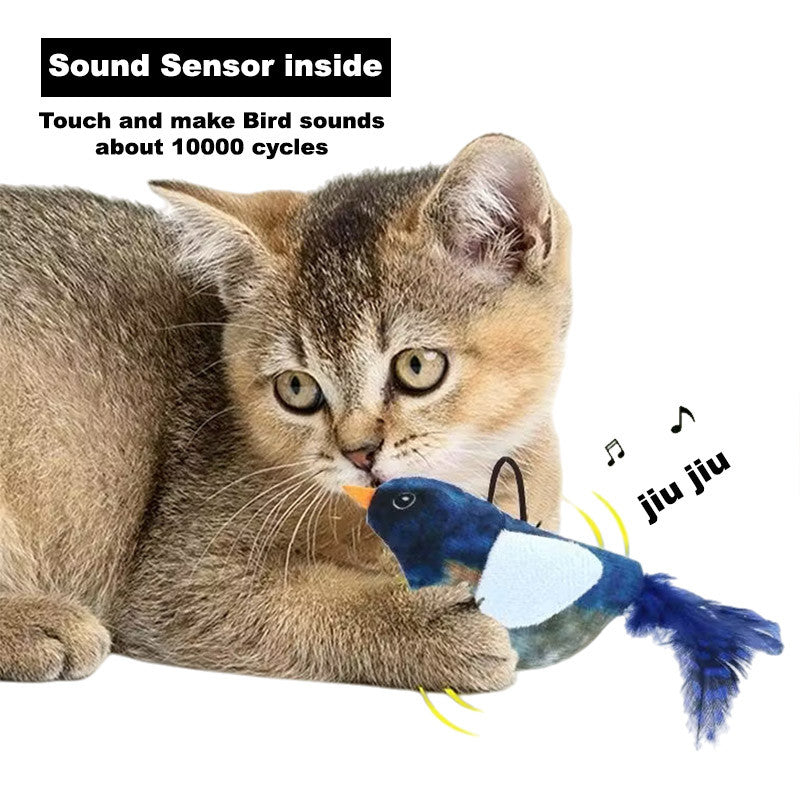 Pop Cat-Teasing Artifact Cat Toy Self-Amusement Cat Dog Toys Simulation Bird Call Toys Pet Supplies