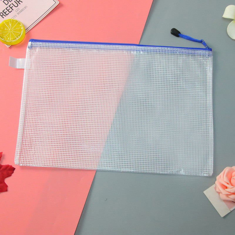 A4 Plastic PVC Envelopes Zipper Bag File Storage Pouch Envelope Document Bag Waterproof Organizer