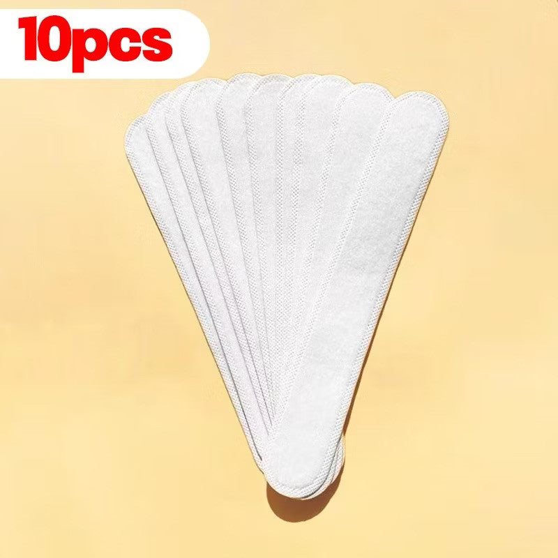10Pcs Cap Liner Sweat Stickers Absorbent Strip Neck Liner Pads Disposable Hat Cap Anti Sweat Sticker