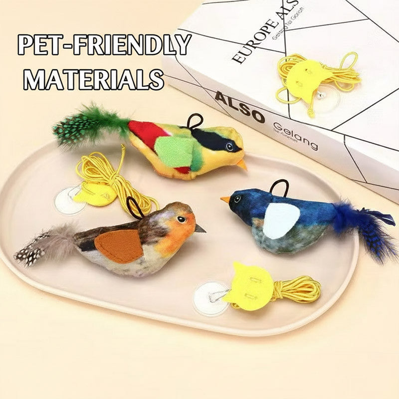 Pop Cat-Teasing Artifact Cat Toy Self-Amusement Cat Dog Toys Simulation Bird Call Toys Pet Supplies