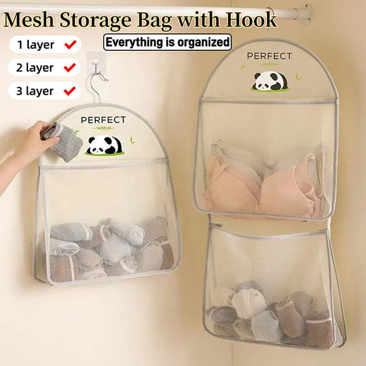 Underwear Socks Storage Organizer Hanging Bag Wardrobe Wall Bathroom Dormitory Storage Artifact
