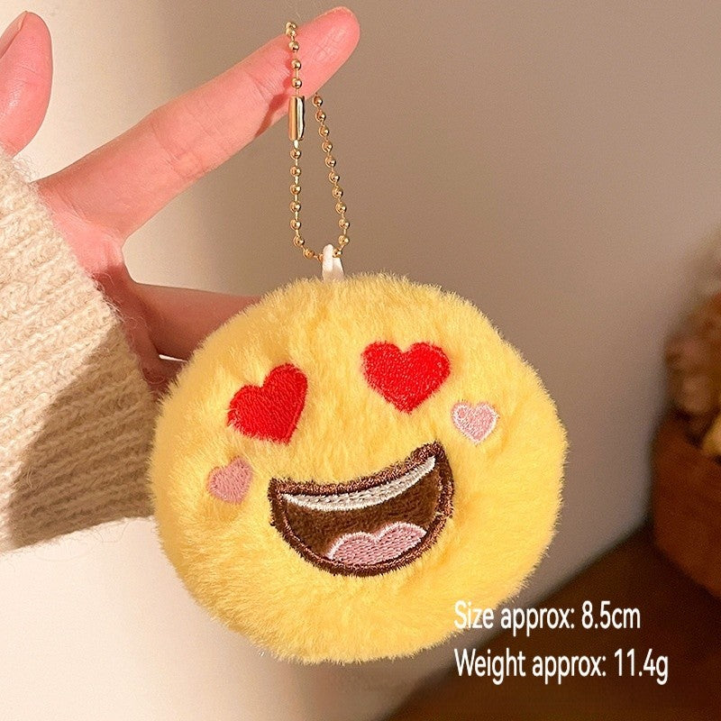 Elegant Smiley Smile Plush Doll Charm Stress Reliever Fun Toys Keychain Stuff Toys Fashion Gift Pop