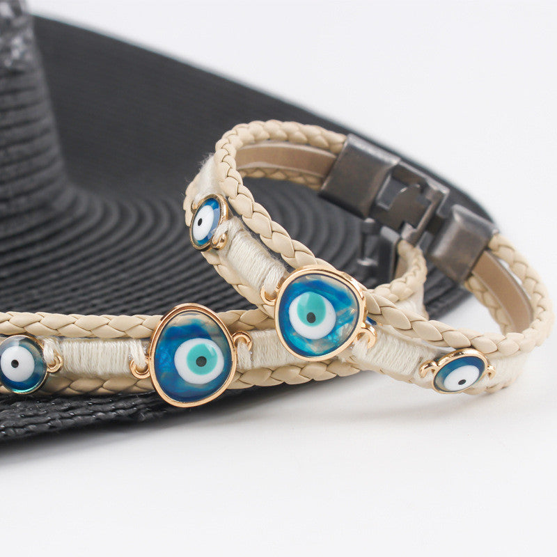 Evil Eye Bracelet For Woman Couple Bracelet Braided Fashion Jewelry Accessories Link Christmas Gift