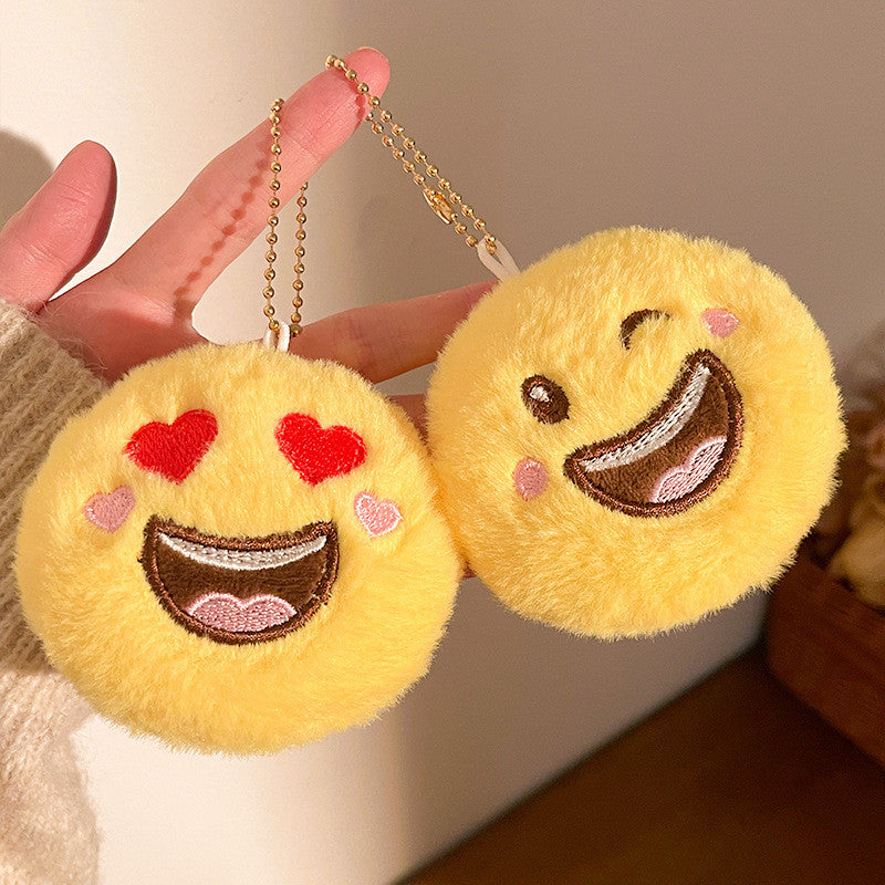 Elegant Smiley Smile Plush Doll Charm Stress Reliever Fun Toys Keychain Stuff Toys Fashion Gift Pop