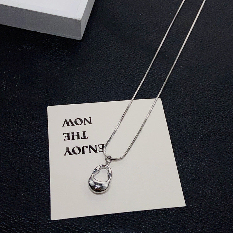 Elegant Silver Necklace For Women Water pendant Necklace Korean Fashion Jewelry  Accessories Gift