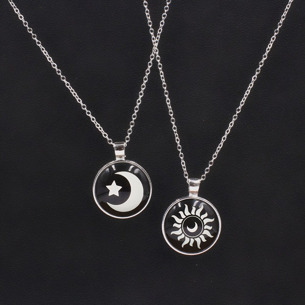 Elegant Silver Necklace For Women Moon Fashion Pendant Korean Fashion Jewelry Accessories lover Gift